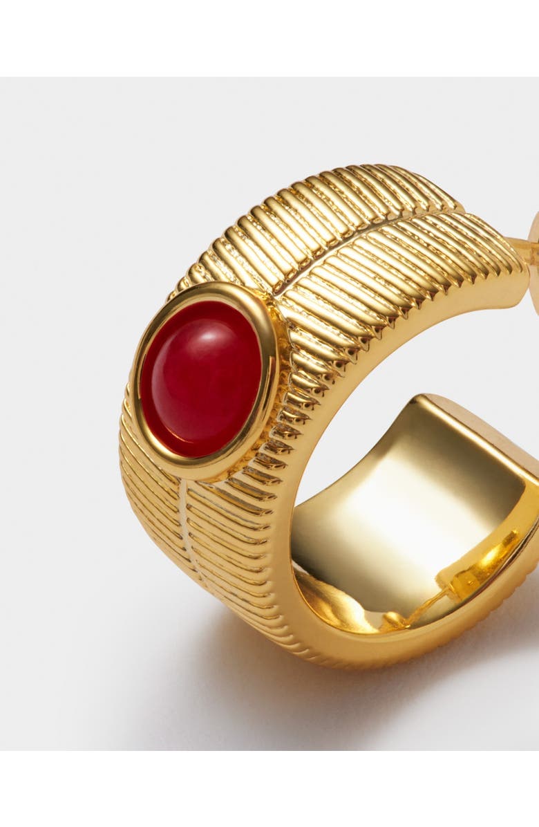 Katie Loxton 'January' Waterproof Gold Birthstone Hoop Earrings, Alternate, color, January