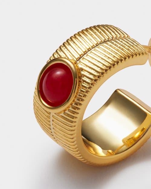 Katie Loxton 'january' Waterproof Gold Birthstone Hoop Earrings In Gold