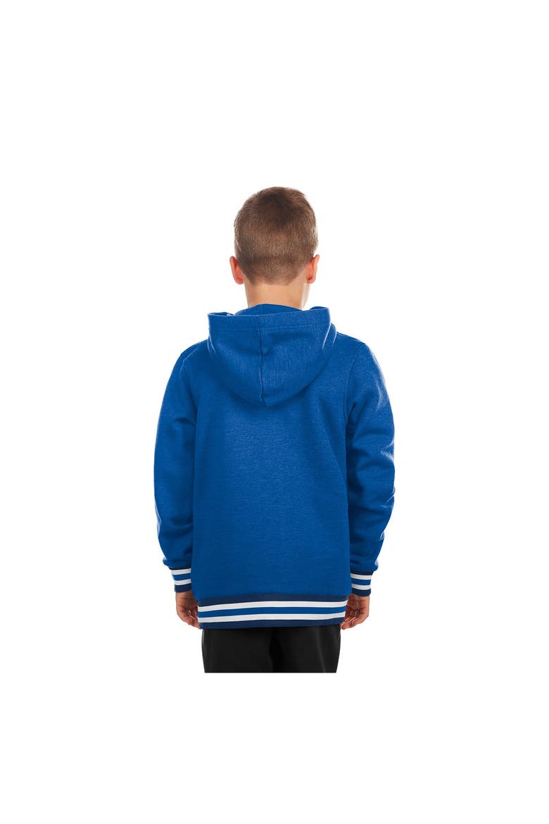 Youth New Era Royal Toronto Blue Jays Knit Trim Pullover Hoodie, Alternate, color, Royal