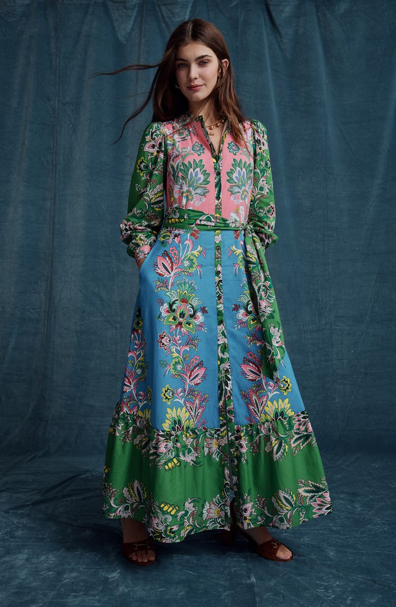 Boden Mia Print Tiered Shirtdress, Alternate, color, 