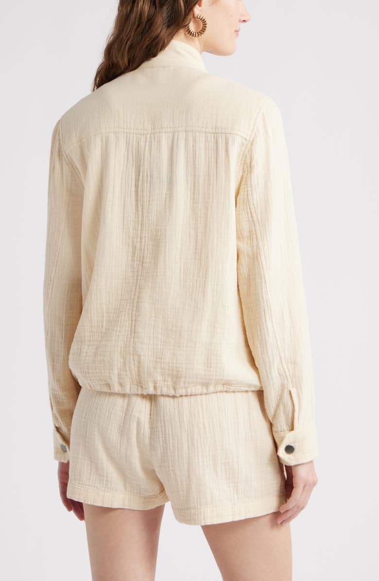 Caslon<sup>®</sup> Cotton Gauze Utility Jacket, Alternate, color, Beige Burnt