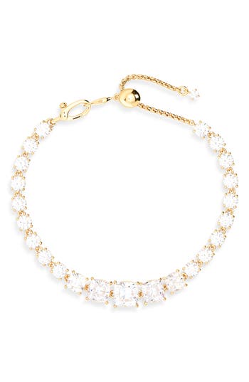 Nadri Rockstars Cubic Zirconia Line Bracelet In Gold