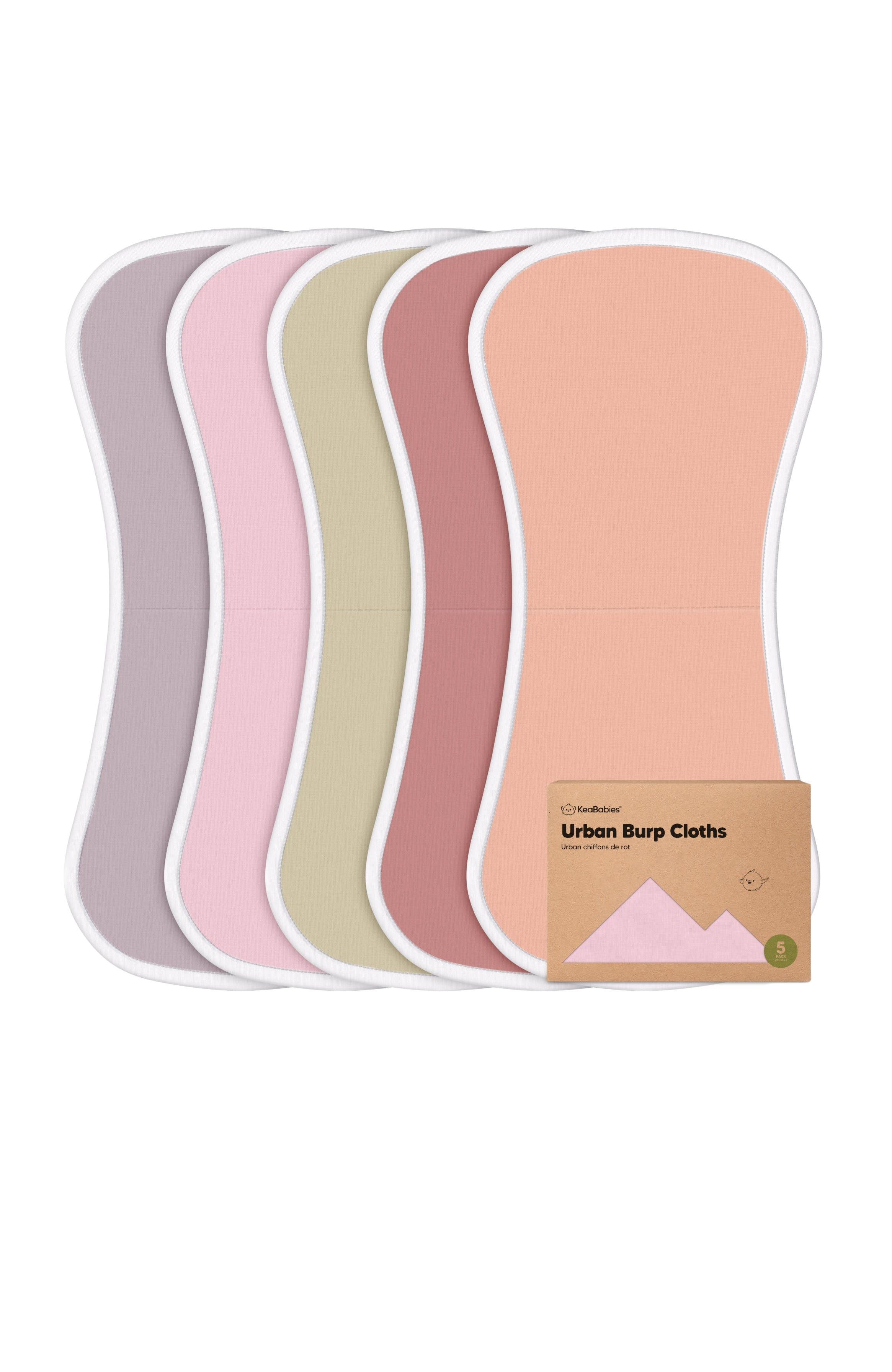 KeaBabies Baby Burp Cloths in Muted Pastel 