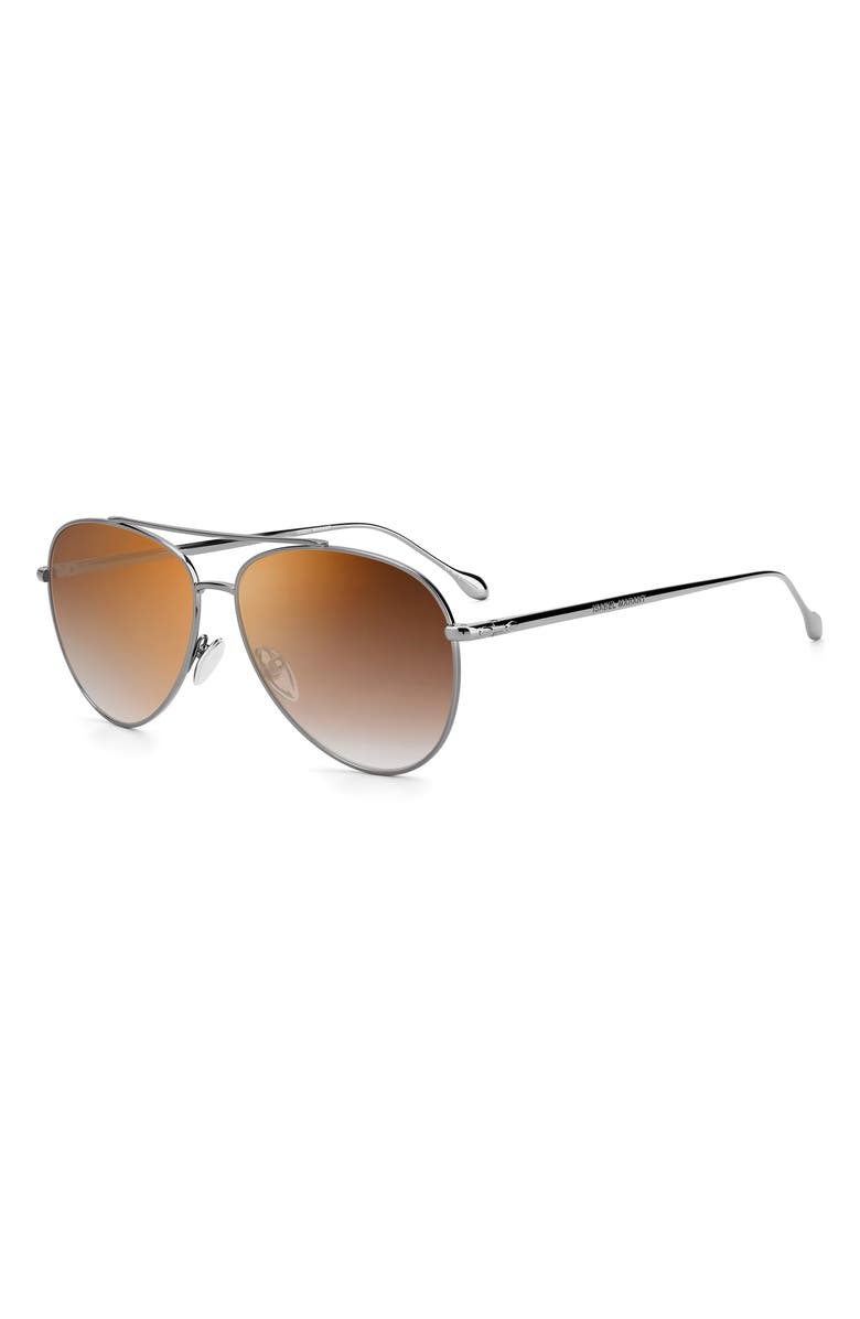 Isabel Marant 60mm Gradient Aviator Sunglasses, Alternate, color, Dark Ruthen