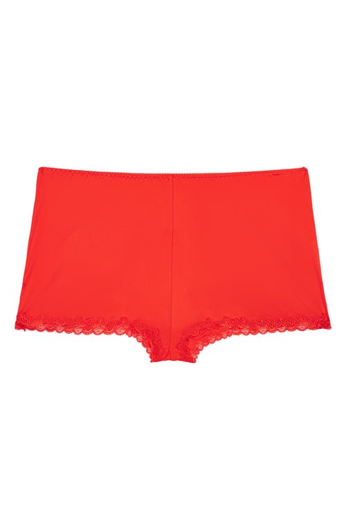 Uwila Warrior Silk Sleep Shorts In Fiery Red