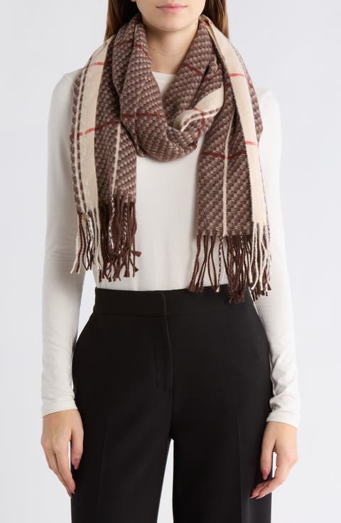 Woven Plaid Scarf