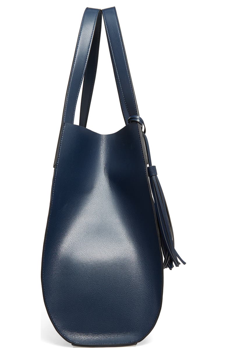 Leith Trapezoid Faux Leather Tote, Alternate, color,