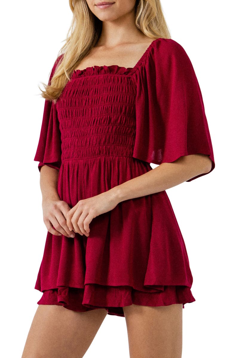 Free the Roses Smocked Romper, Alternate, color,