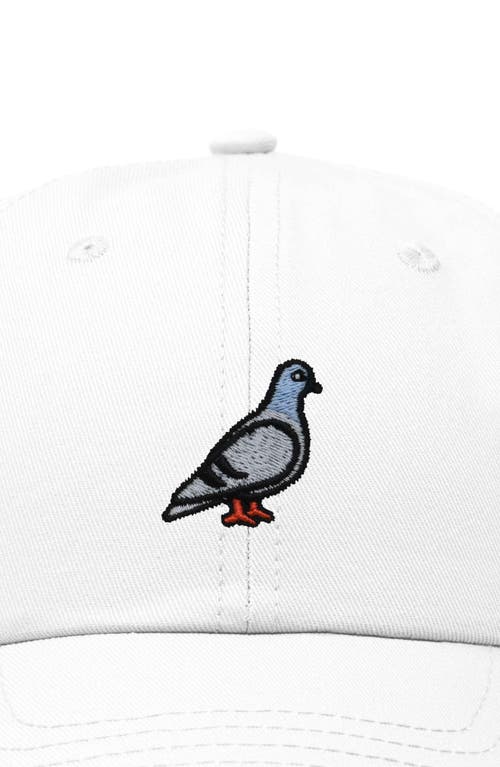 Dalix Pigeon Embroidered Everyday Hat In White