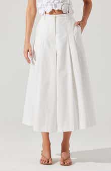 ASTR the Label Rowen Pleated Cotton Culottes