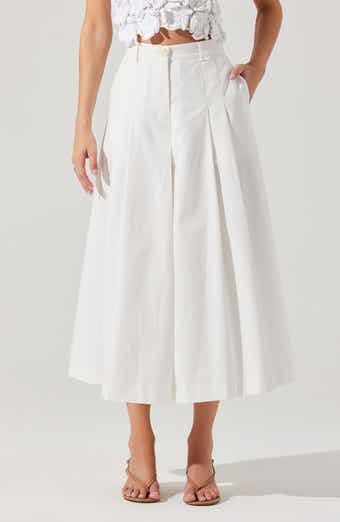 ASTR the Label Rowen Pleated Cotton Culottes