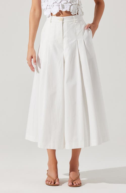 Astr The Label Rowen Pleated Cotton Culottes