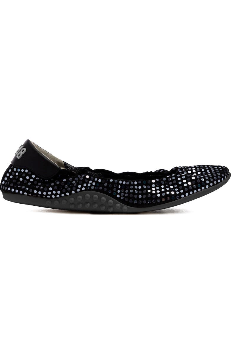 P448 Stella Paillettes Ballet Flat, Main, color, Black/Silver