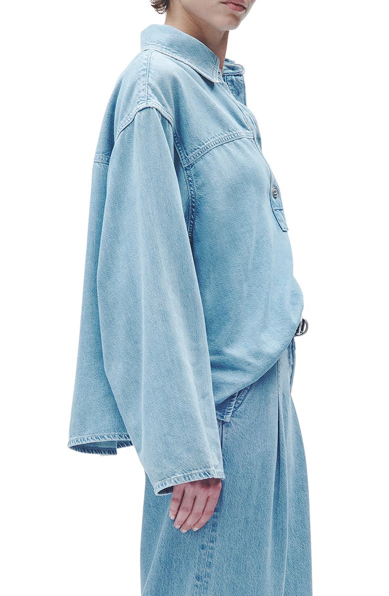 rag & bone Emily Lightweight Denim Popover Shirt, Alternate, color, 