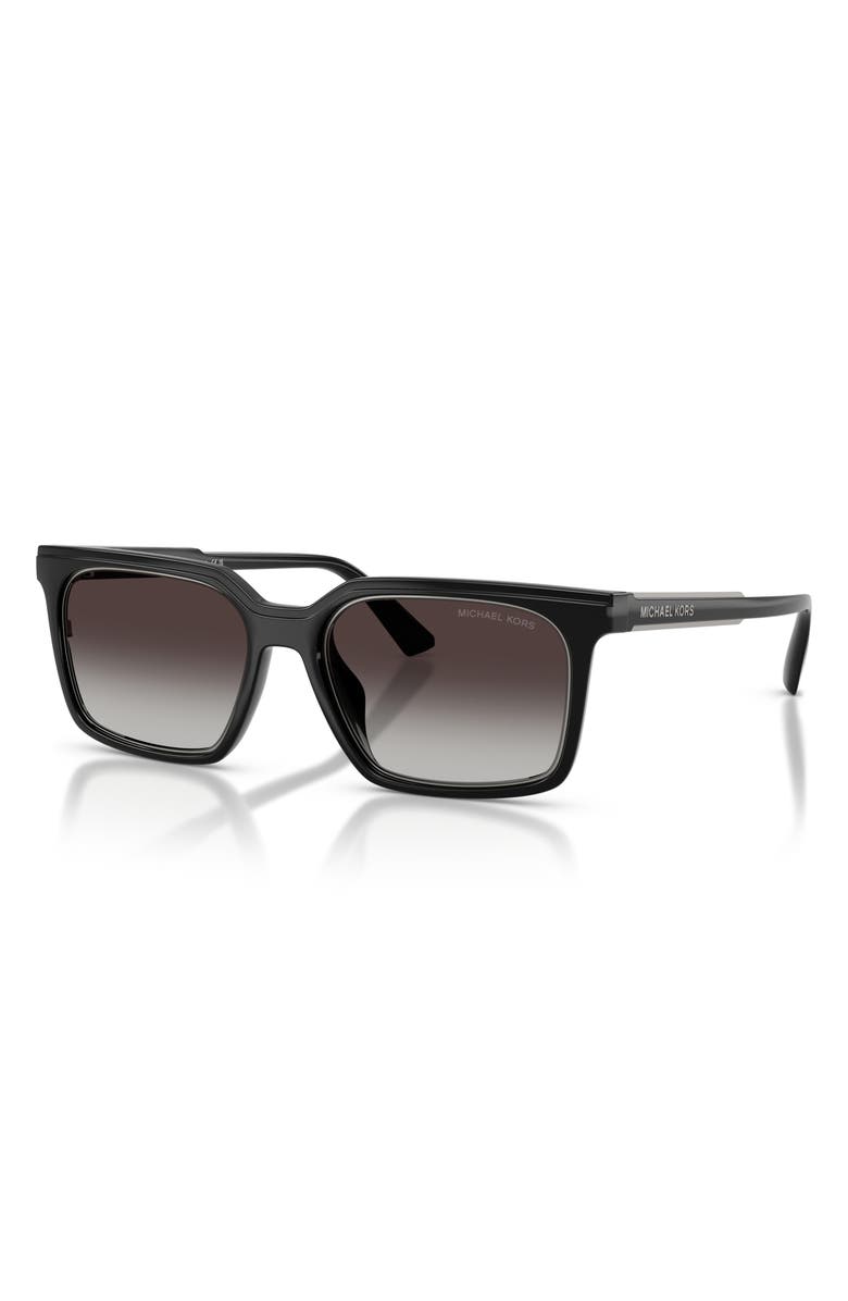 Michael Kors Honolulu 55mm Gradient Square Sunglasses, Alternate, color, Black / Grey Gradient
