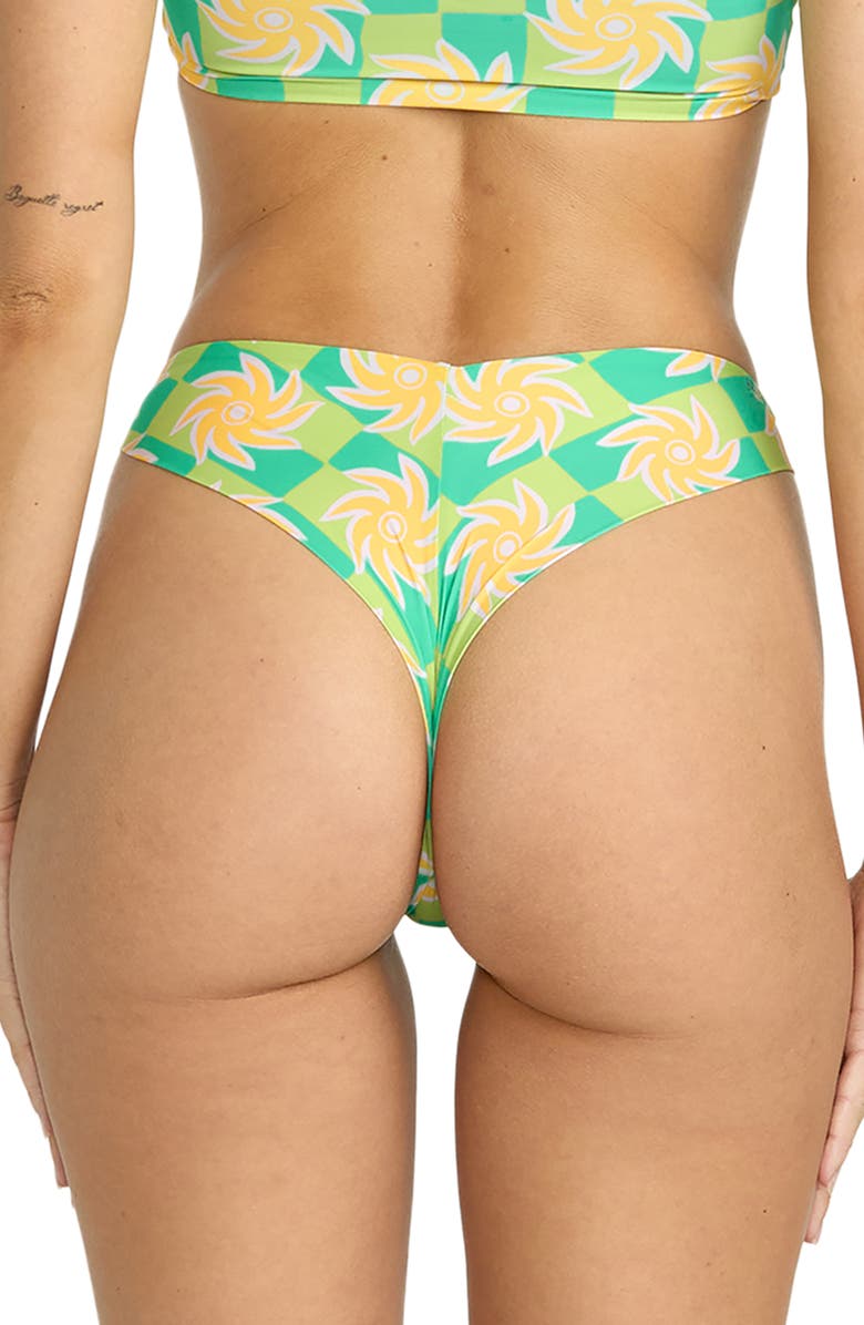 Billabong Trippin' On Sun Hike Bikini Bottoms, Alternate, color, Green Multi