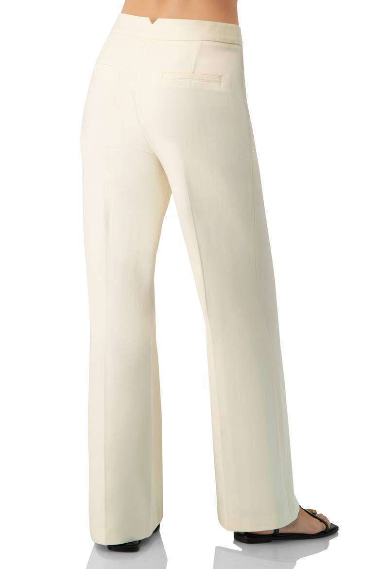 Cotton Wide-Leg Straight Pants, Alternate, color, Ivory
