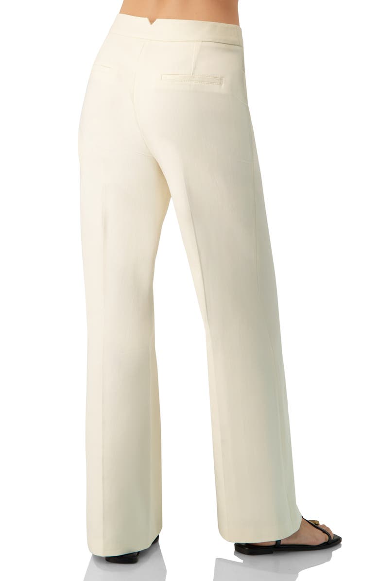 IVONNE Cotton Wide-Leg Straight Pants, Alternate, color, Ivory