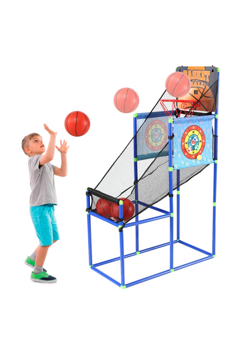 2In1 Arcade Basketball Hoop Game, Alternate, color, Multicolored