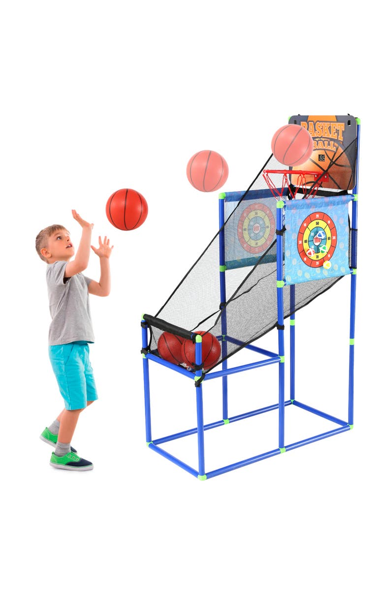 Trimate 2In1 Arcade Basketball Hoop Game, Alternate, color, Multicolored