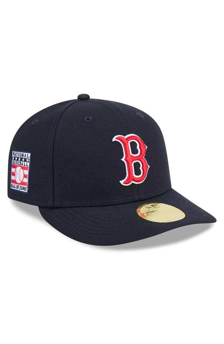 New Era Men's New Era Navy Boston Red Sox Baseball Hall of Fame 59FIFTY Low Profile Fitted Hat, Main, color, Navy