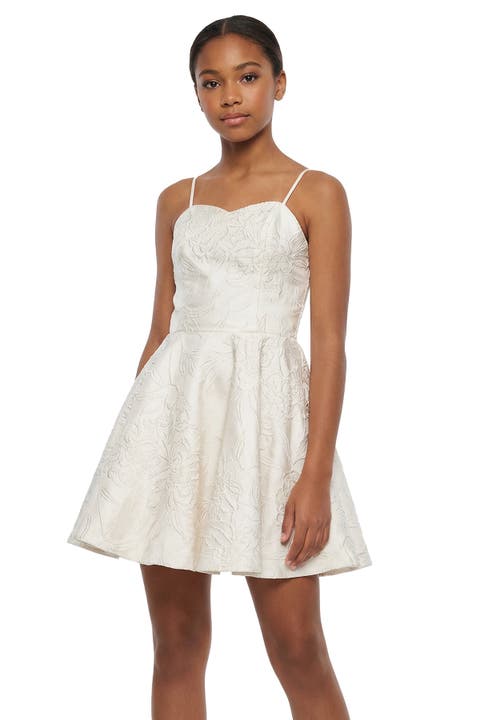 Cap Sleeve Boat Neck Dress In Longer Length (Big Kid)