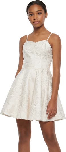 Un Deux Trois Cap Sleeve Boat Neck Dress In Longer Length | Nordstrom