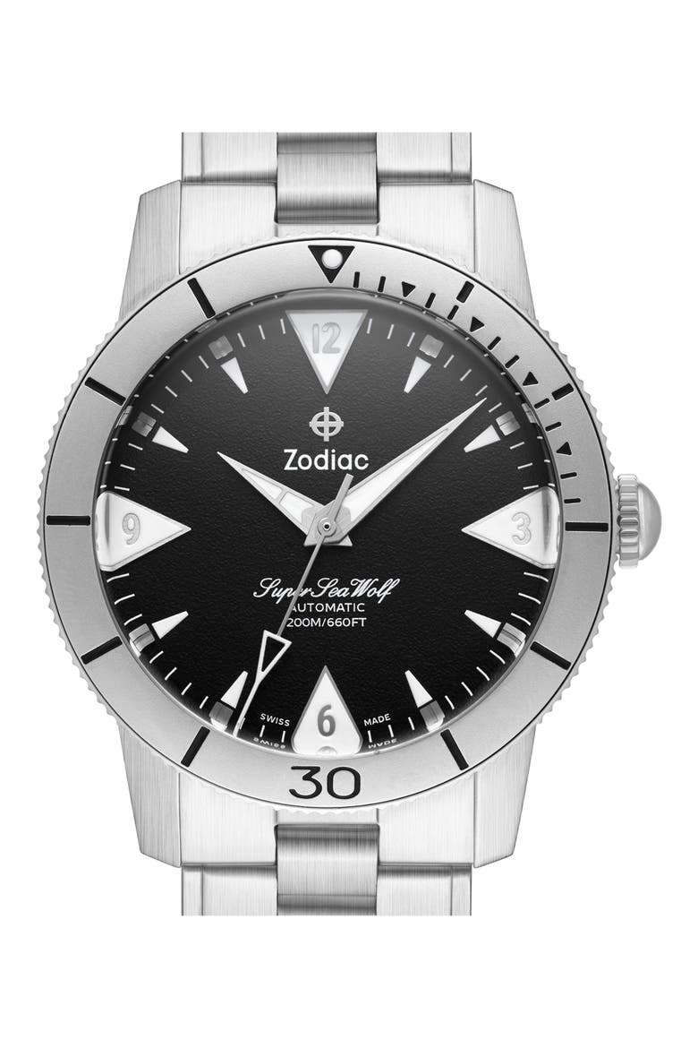 Skin Diver Automatic Stainless Steel Watch, 39mm, Alternate, color, SILVER