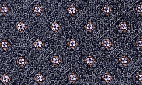 Eton Medallion Silk Tie In Blue