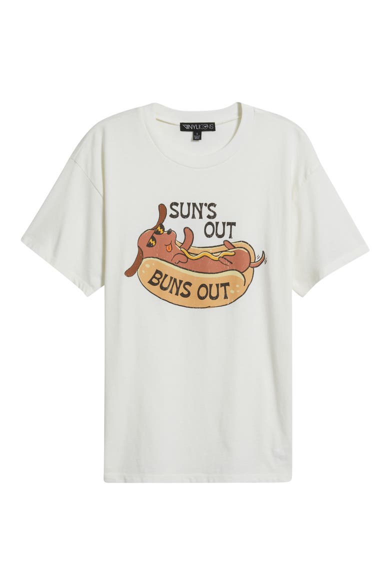 Suns Out Graphic Jersey Cotton Blend T-Shirt, Alternate, color, MARSHMALLOW
