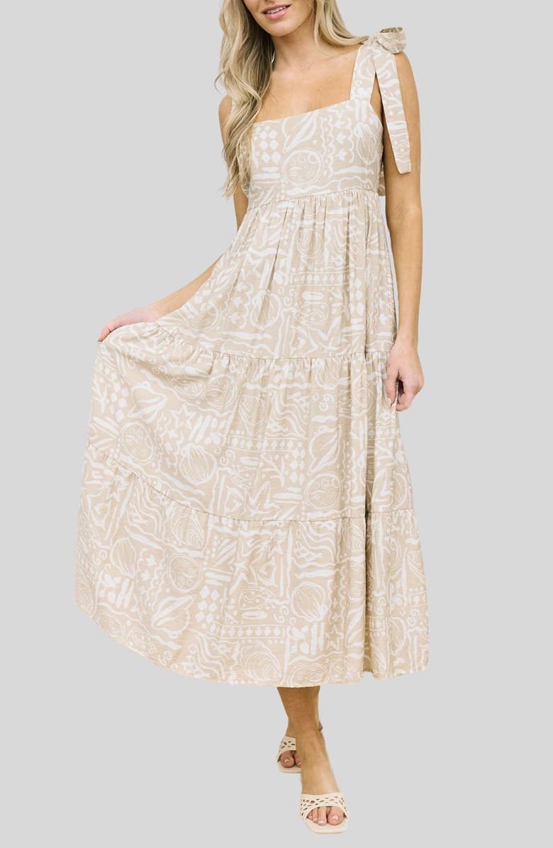 Blu Pepper Square Neck Midi Dress, Main, color,