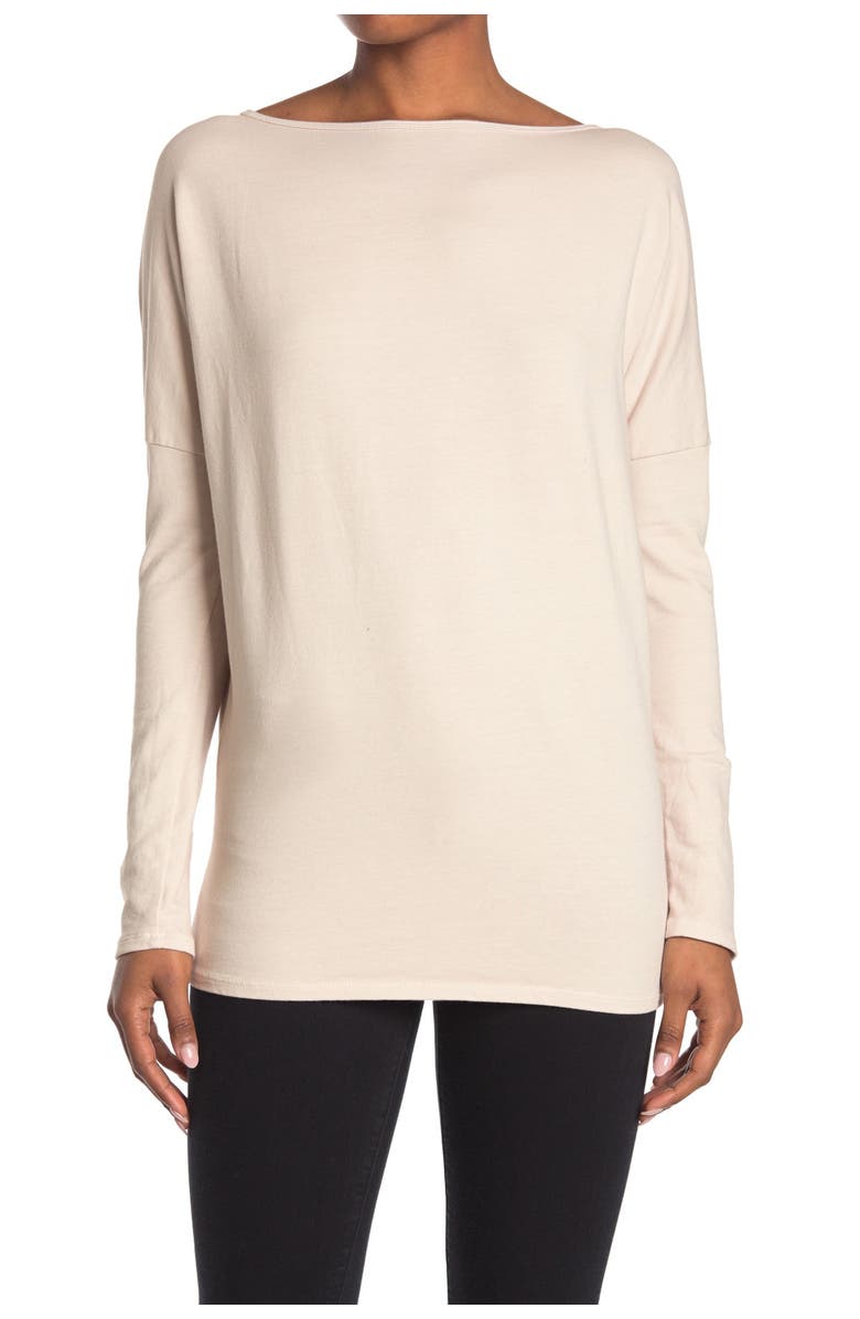 GO COUTURE Boatneck Dolman Knit Sweater, Main, color, Slate