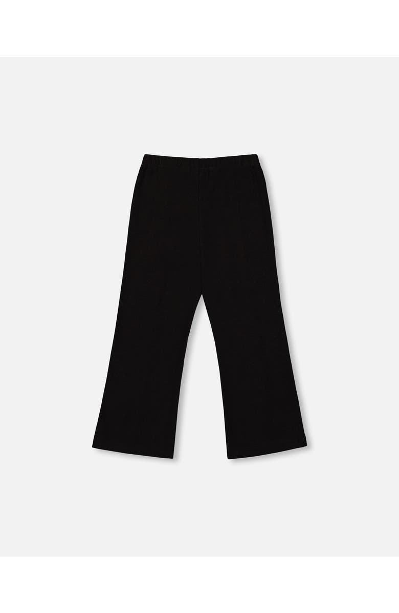 Deux par Deux Ribbed Leggings Bootleg with Slit, Alternate, color, Black