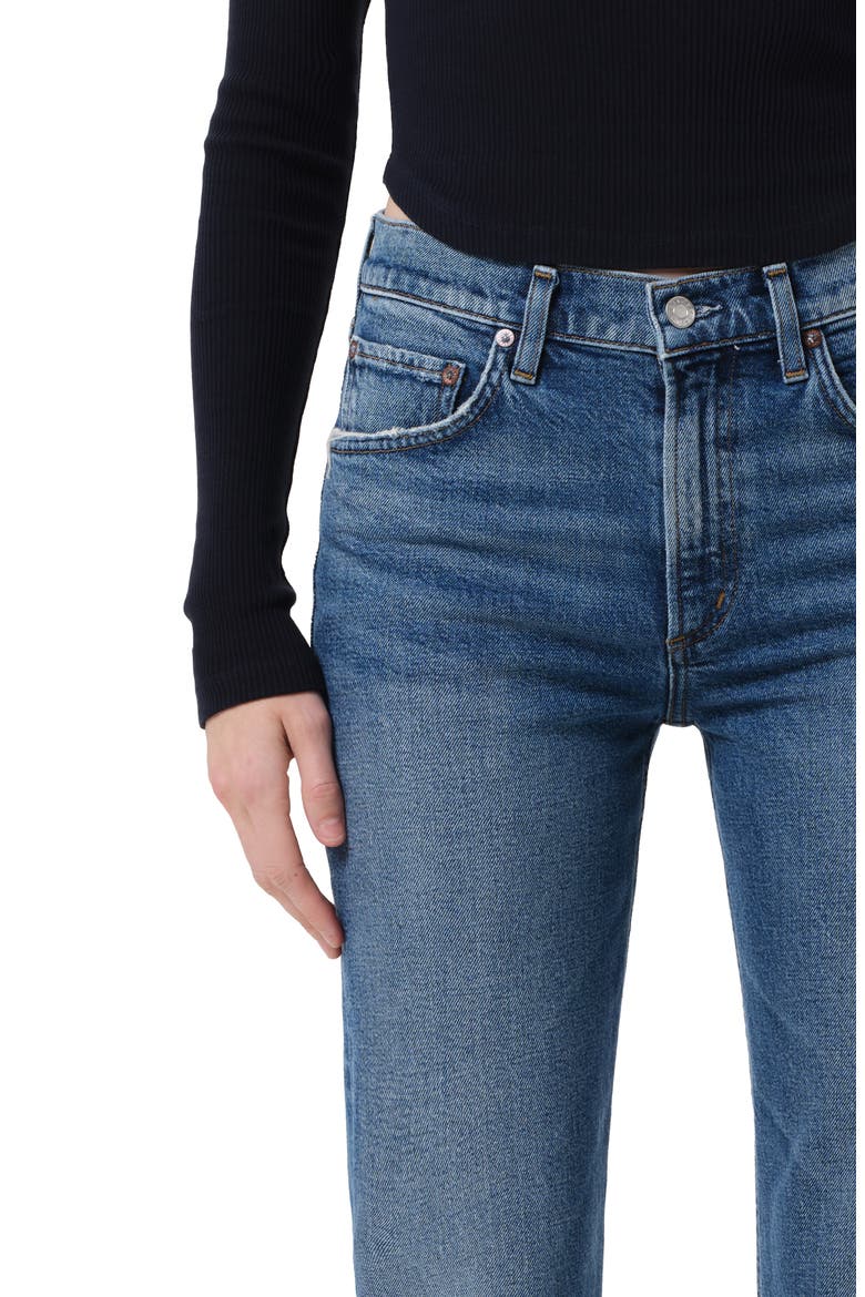 Kick Bootcut Jeans, Alternate, color, CURVE MD WORN IND