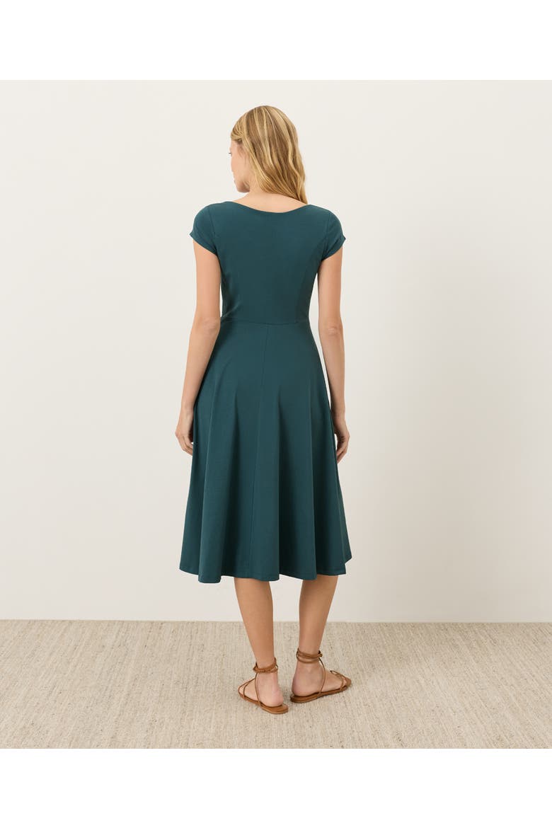 Fit & Flare Ballet Dress Made with Organic Cotton, Alternate, color, Deep Aqua
