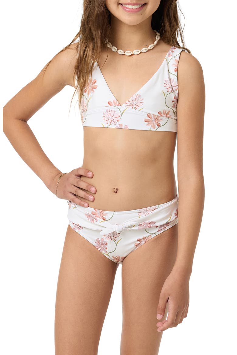 Kids' Ivy Floral Two-Piece Swimsuit, Main, color, TOFU
