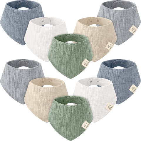 10-Pack Lyra Muslin Bandana Bibs