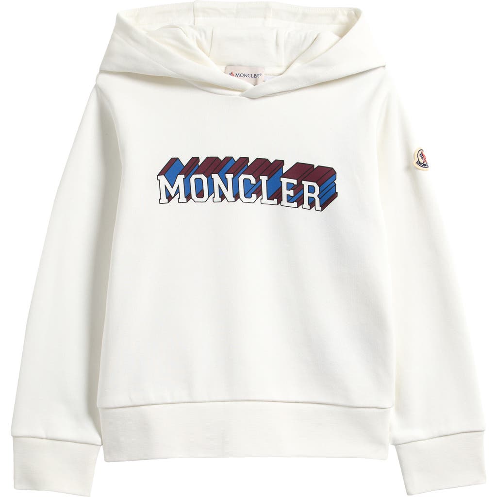Moncler Kids' Logo Graphic Hoodie In Neutral