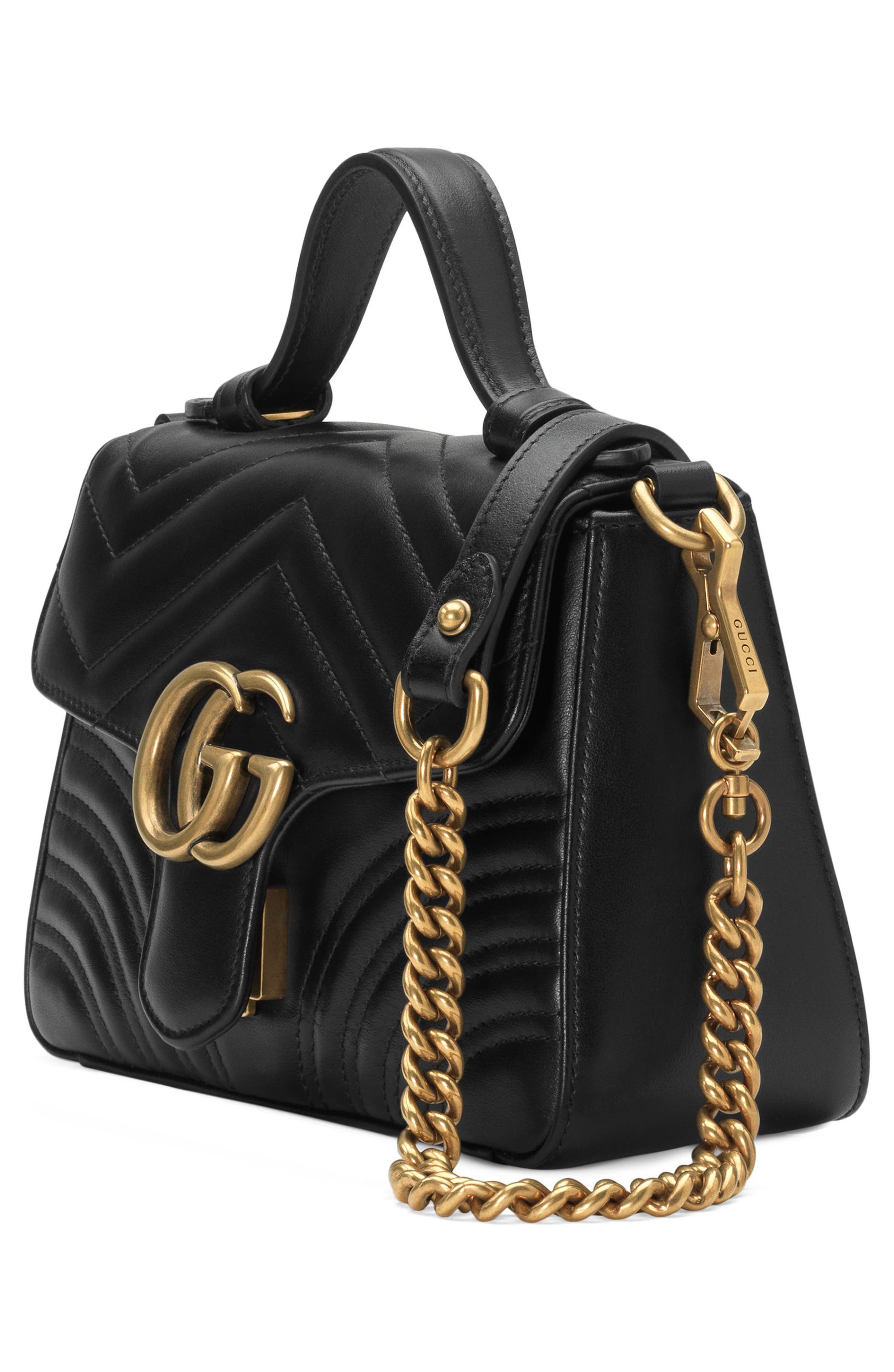 Gucci GG Matelassé Leather Top Handle Bag, Alternate, color, 