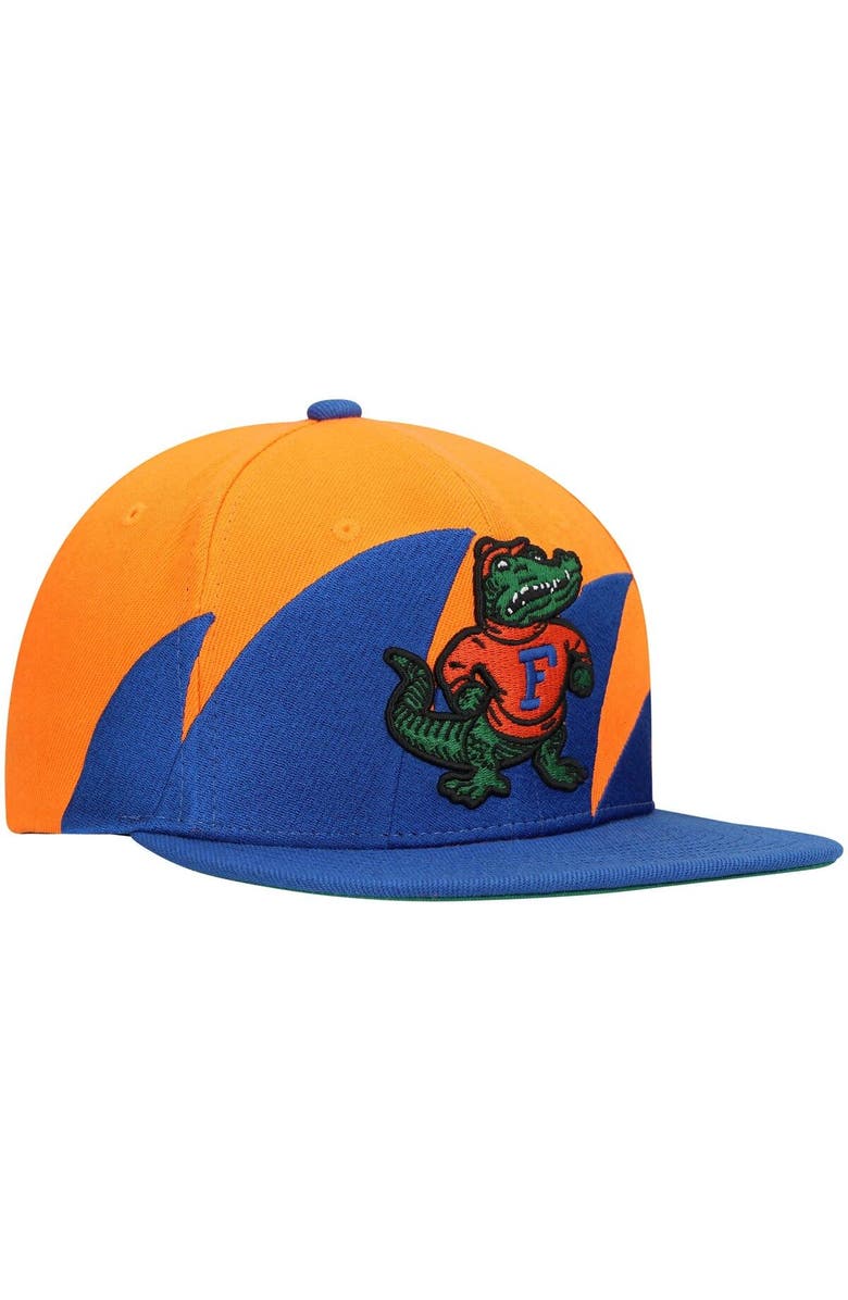 Mitchell & Ness Men's Mitchell & Ness Royal/Orange Florida Gators Sharktooth Snapback Hat, Alternate, color, Royal