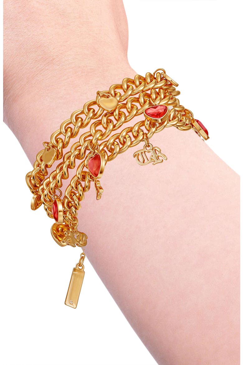 Charmy layered bracelet, Alternate, color, goldtone