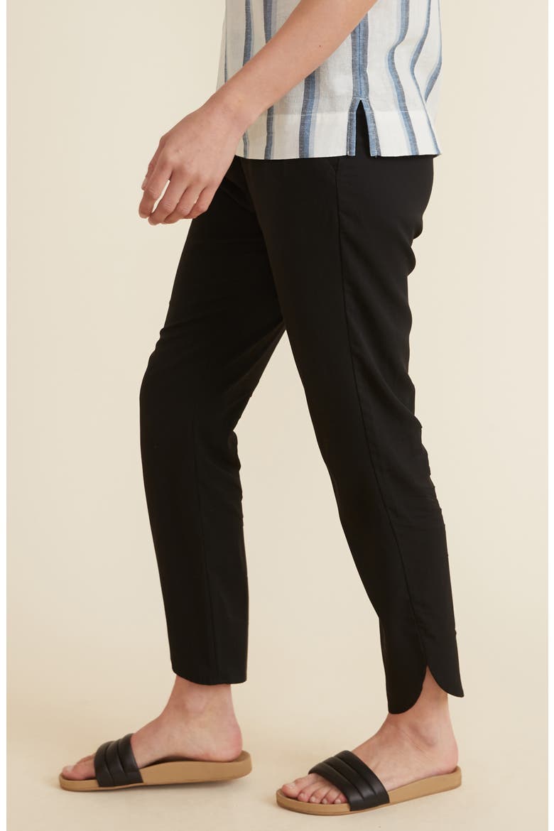 Re-Spun Allison Pull-On Pants, Alternate, color, BLACK