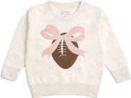 Sweet Wink Bow Football Patch Sweatshirt