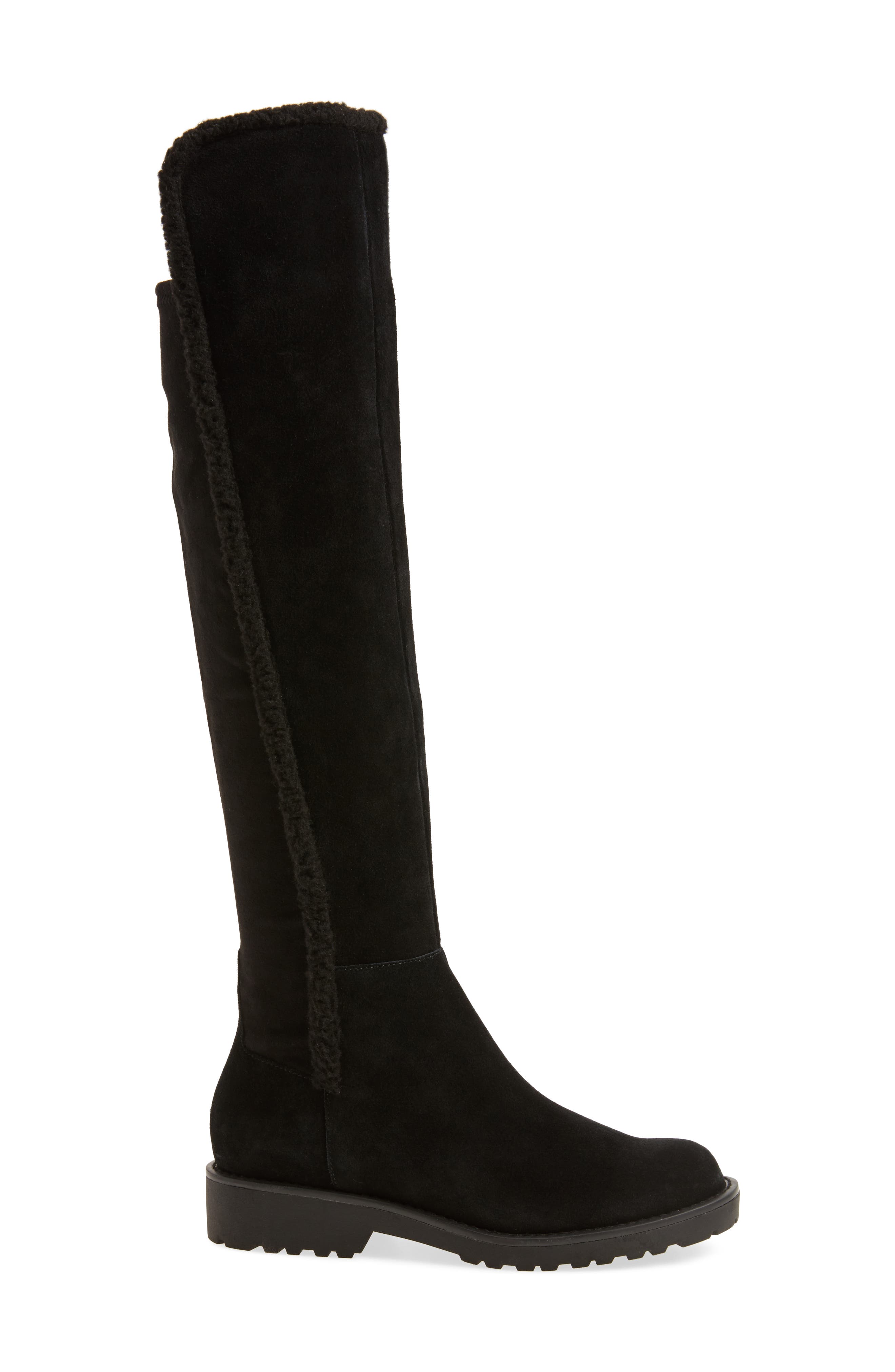 Sole Society Juno Faux Shearling Trim Boot, Alternate, color, 