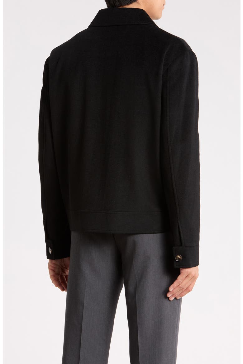 Wool Blend Bomber Jacket, Alternate, color, BLACK