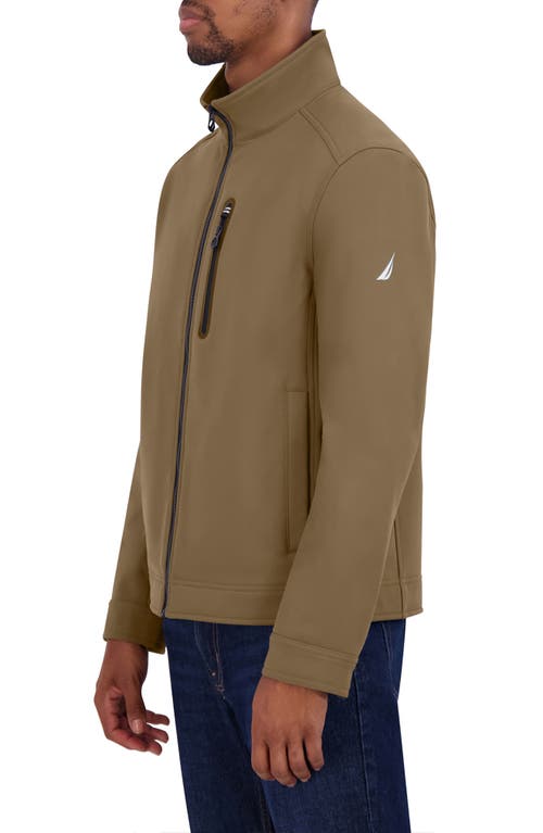 Nautica Softshell Bonded Jacket In Brown