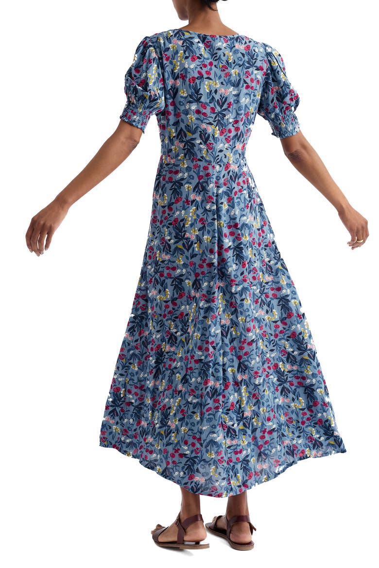 Marsh Violet Floral Dress, Alternate, color, SPRING STEMS SEASCAPE MIX