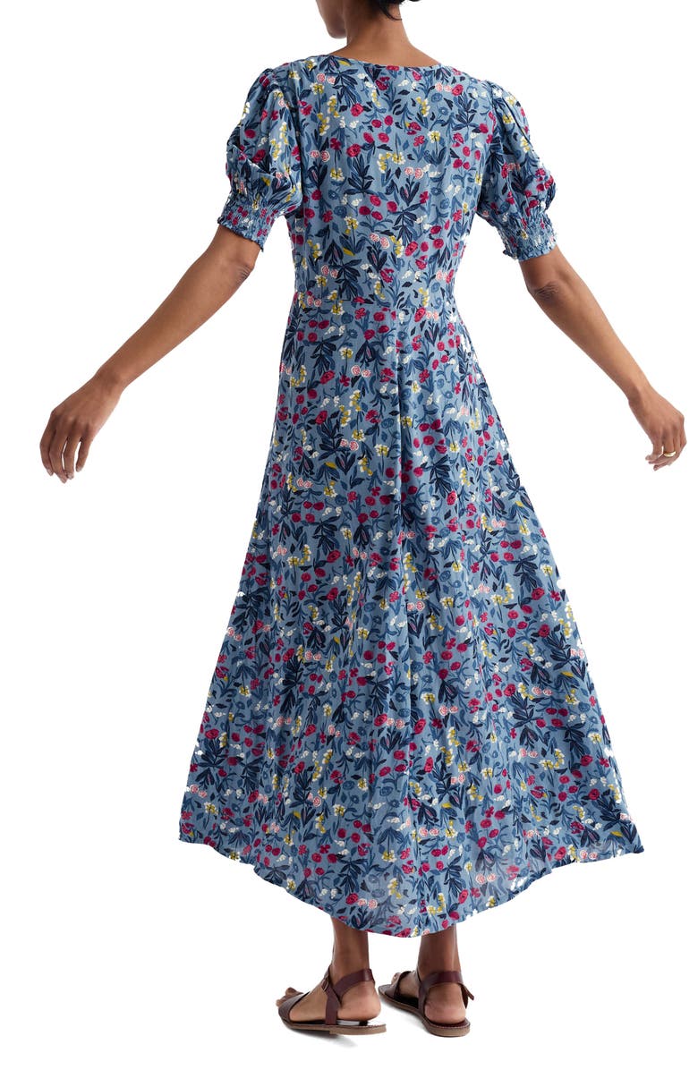 Seasalt Cornwall Marsh Violet Floral Dress, Alternate, color, Spring Stems Seascape Mix