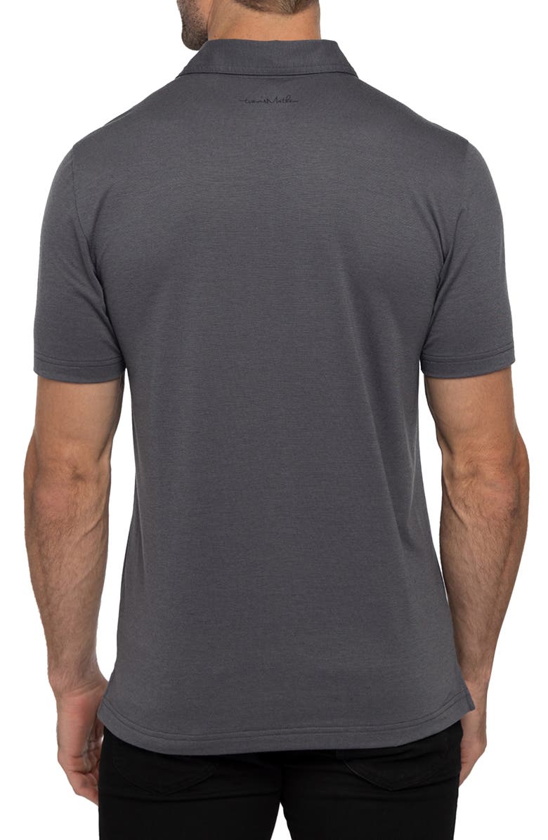 TravisMathew Jungle Expedition Stretch Polo Shirt, Alternate, color, Heather Forged Iron