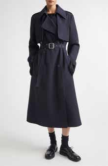 Belted Wool Trench Coat